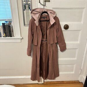 Dusty Rose Pink Trench Coat